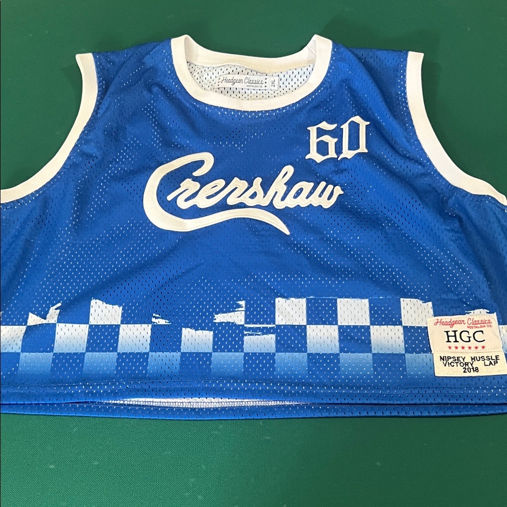 Crenshaw Blue womens Athletic Crop Top NWOT